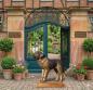 Preview: Bronzeskulptur Bernhardiner Hund 140cm